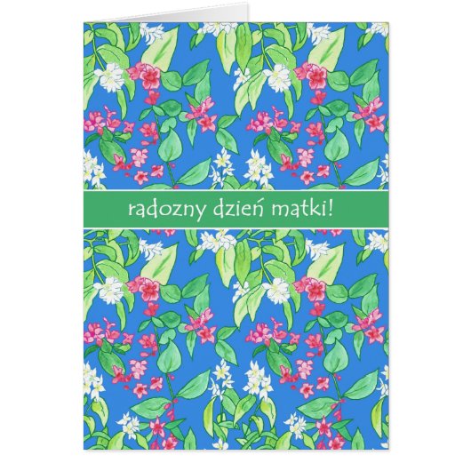 Pretty Spring Blossom Polish Language Mother's Day Cards (Front)