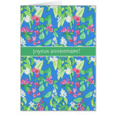 Pretty Spring Blossoms French Language Birthday (Front)