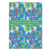 Pretty Spring Blossoms German Language Birthday (Front)