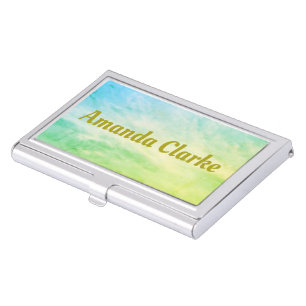Pretty Spring Colors Personalized Business Card Case