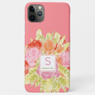 Pretty Spring Danish Pastel Floral Watercolor Art iPhone 11 Pro Max Case