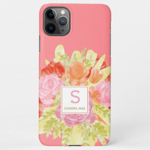 Pretty Spring Danish Pastel Floral Watercolor Art iPhone 11Pro Max Case