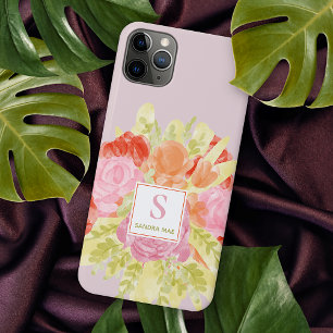 Pretty Spring Danish Pastel Floral Watercolor Art iPhone 11Pro Max Case