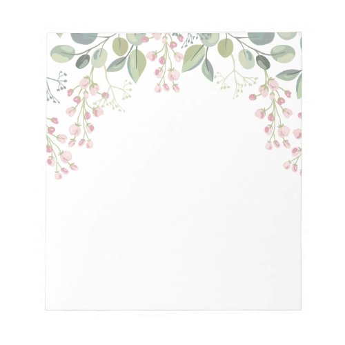 Pretty Spring Floral Buds Flowers  Notepad