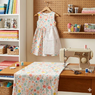 Pretty Spring Floral Craft  Fabric