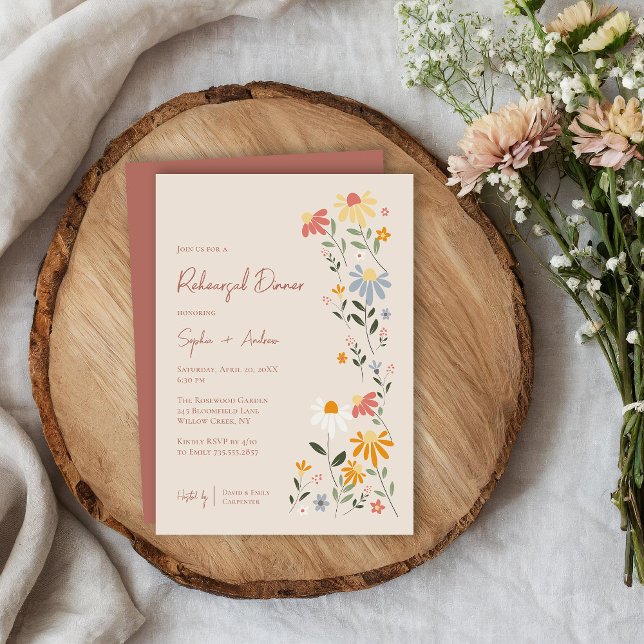 Pretty Spring Floral Rehearsal Dinner Invitation (Creator Uploaded)