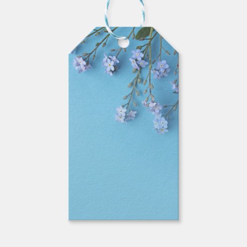 Pretty Spring Forget_me_not flowers Gift Tags