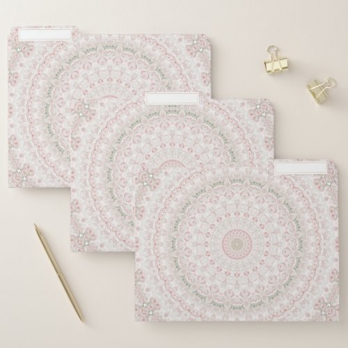 Pretty Spring Medallion Pattern Design File Folder