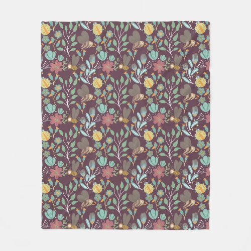 Pretty Spring Pattern Fleece Blanket