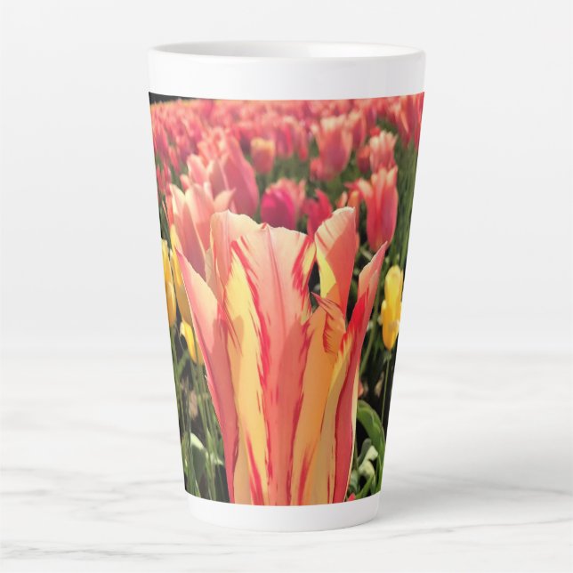 Pretty Spring Tulip, Oregon Latte Mug (Front)