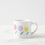 Pretty Spring Tulips Pastel Floral Espresso Cup<br><div class="desc">Pretty Mug with Pastel Tulips All Over Mug</div>