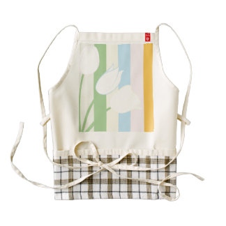 Pretty Spring Tulips Zazzle HEART Apron