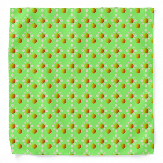 Pretty Spring Wedding Apple blossom and Apples Bandana (Front)