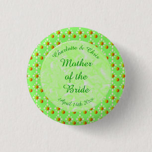 Pretty Spring Wedding Apple blossom and Apples  Button