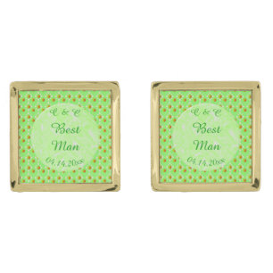 Pretty Spring Wedding Apple blossom and Apples Cufflinks