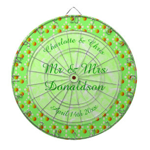 Pretty Spring Wedding Apple blossom and Apples Dart Board