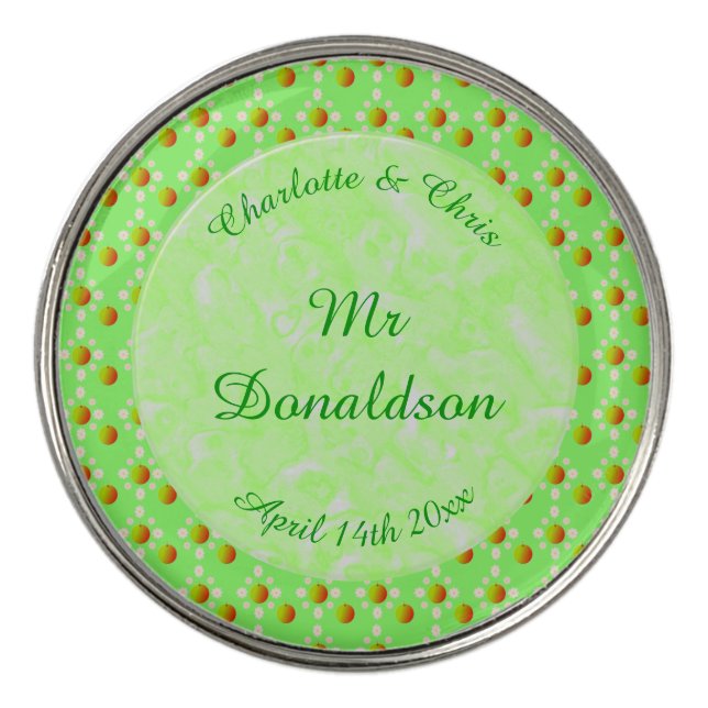 Pretty Spring Wedding Apple blossom and Apples Divot Tool (Detail)