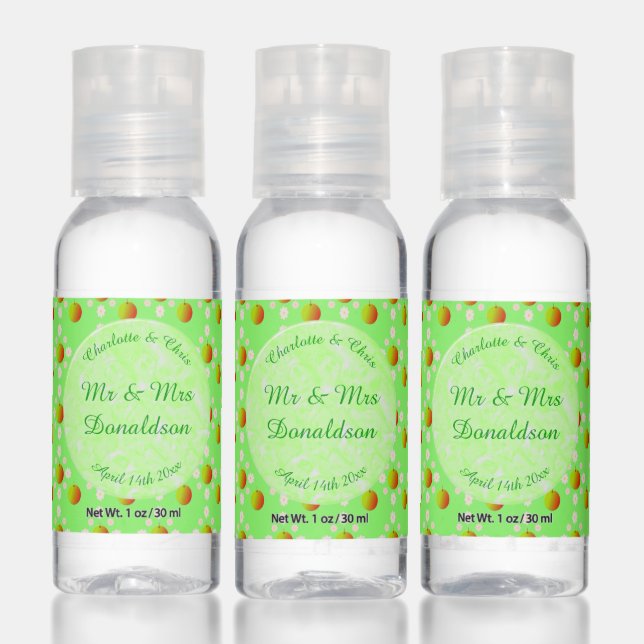 Pretty Spring Wedding Apple blossom and Apples Hand Sanitizer (Set)