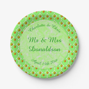 Pretty Spring Wedding Apple blossom and Apples Paper Plates
