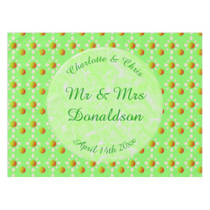Pretty Spring Wedding Apple blossom and Apples Tablecloth