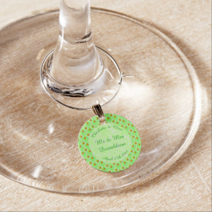 Pretty Spring Wedding Apple blossom and Apples Wine Charm
