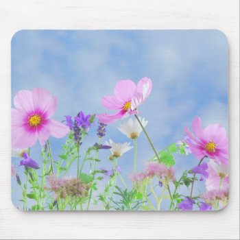 Pretty Spring Wild Flowers Mouse Pad by MissMatching at Zazzle