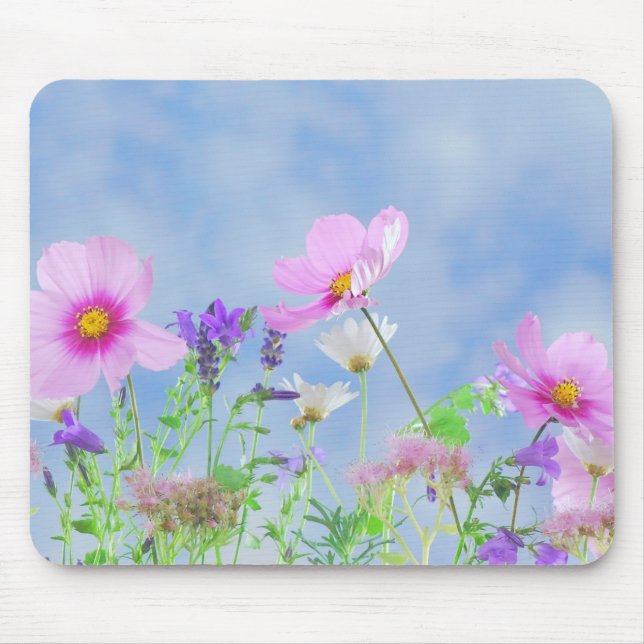 Pretty Spring Wild Flowers Mouse Pad (Front)