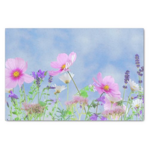 Pretty Spring Wild Flowers Tissue Paper