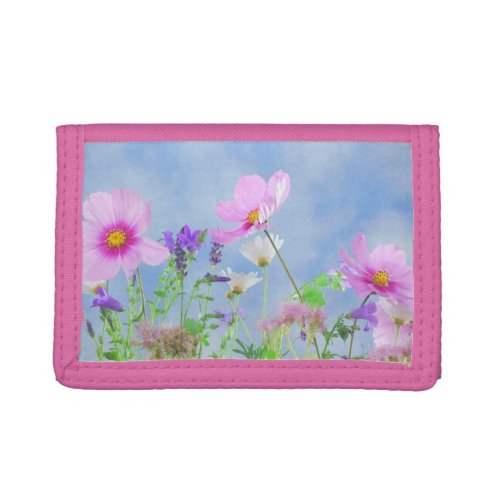Pretty Spring Wild Flowers Trifold Wallet
