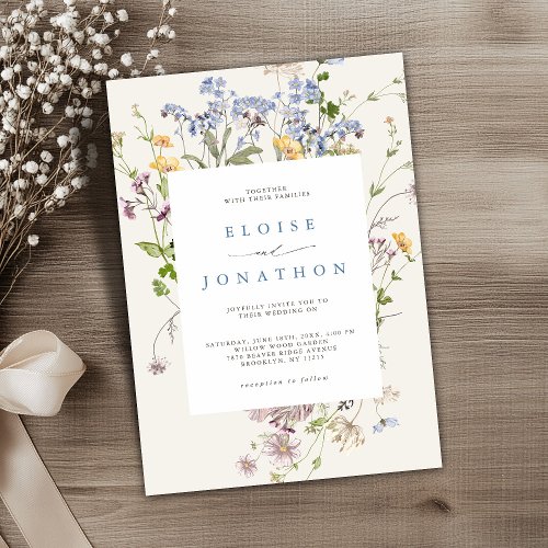 Pretty Spring Wildflower Meadow Garden Wedding  