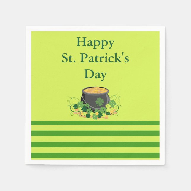 Pretty St. Patrick's Day Napkins (Front)