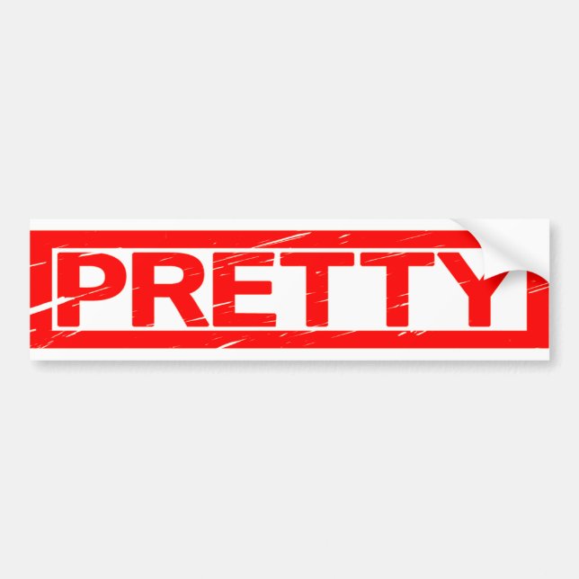 Pretty Stamp Bumper Sticker (Front)