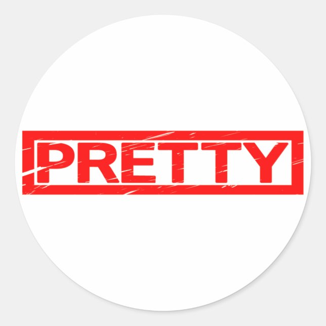 Pretty Stamp Classic Round Sticker (Front)