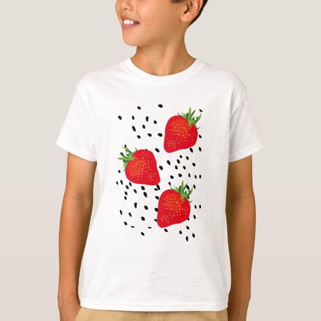 Pretty Strawberries T-Shirt (Front)