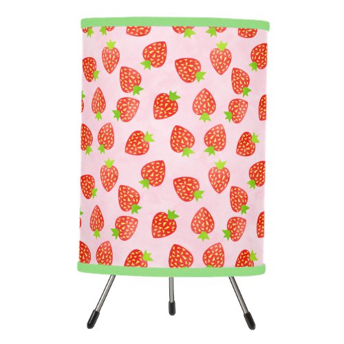 Pretty Strawberry Cream Pattern 2 Tripod Lamp