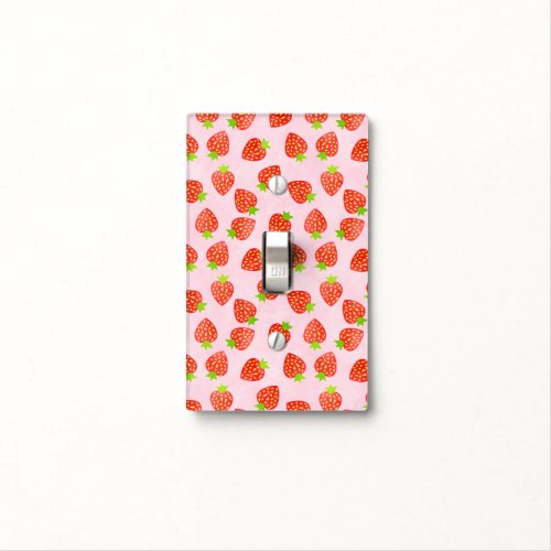 Pretty Strawberry Cream Pattern Light Switch Cover