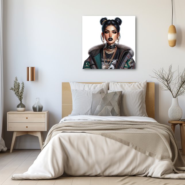 Pretty Streetwear Urban Girl Metal Print (Pretty Streetwear Urban Girl Metal Print)