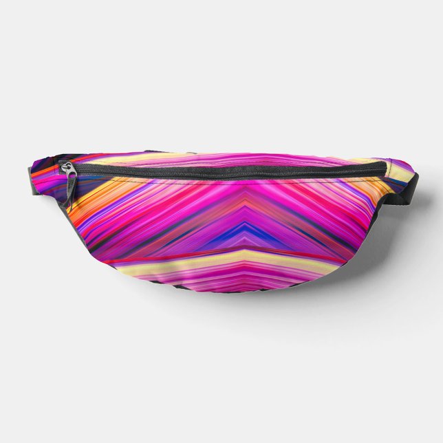 Pretty Stripe Pattern  Fanny Pack (A waist bag with a colorful pattern is displayed against a plain white background.  )