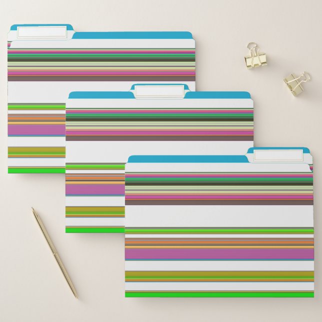 PRETTY STRIPES FILE FOLDER (Set)