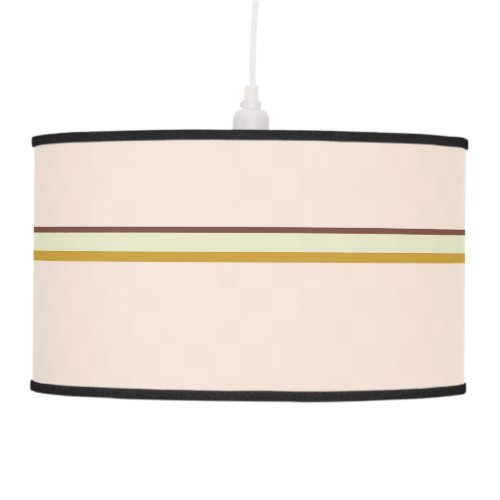 Pretty stripes in natural colors on pale pink ceiling lamp