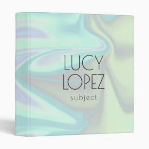 Pretty stylish modern elegant chick holographic 3 ring binder