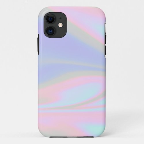 Pretty stylish modern elegant chick holographic iPhone 11 case