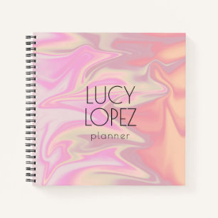 Pretty stylish modern elegant chick holographic notebook