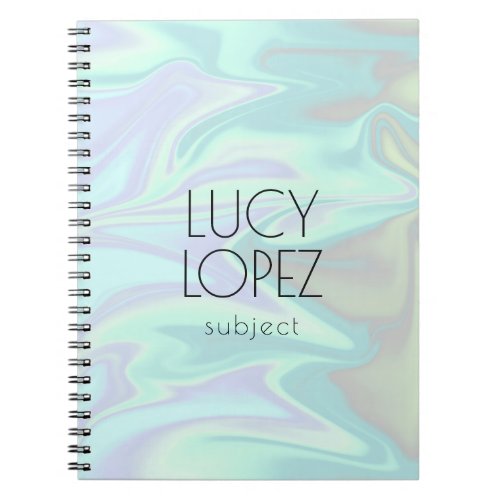 Pretty stylish modern elegant chick holographic notebook