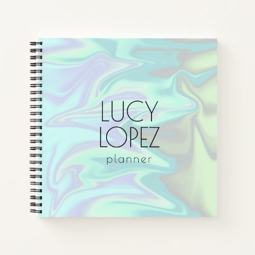 Pretty stylish modern elegant chick holographic notebook