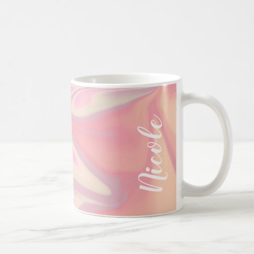Pretty stylish modern elegant pink marble  coffee mug