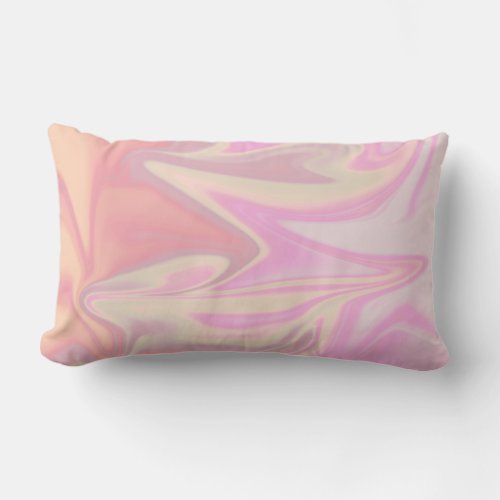 Pretty stylish modern elegant pink marble  lumbar pillow