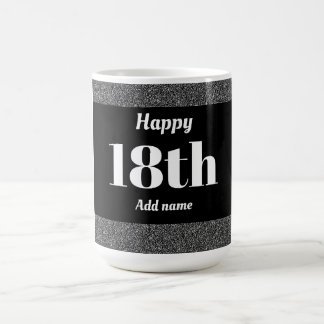Pretty stylish personalised birthday mug gift 18th