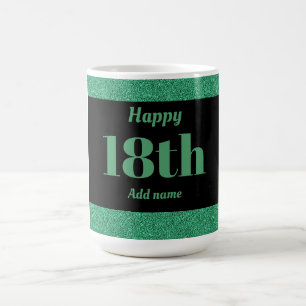 Pretty stylish personalised birthday mug gift 18th