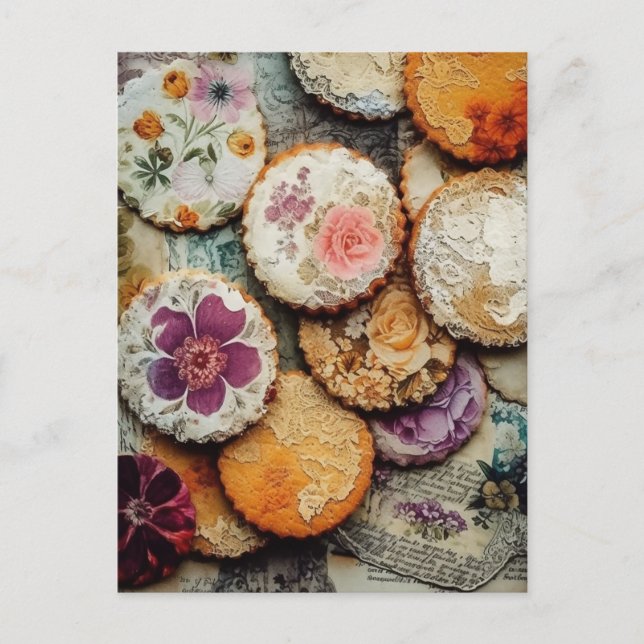 Pretty Sugar Cookies Postcard (Front)